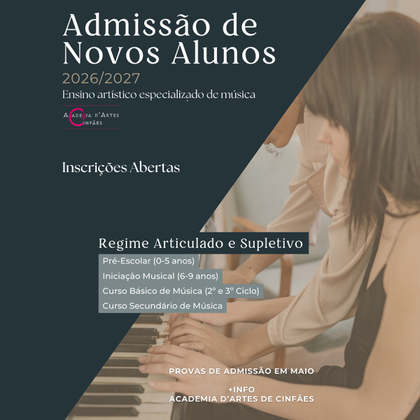 Admissão de novos alunos - 2026/2027