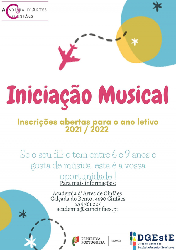 Inscrições Iniciação Musical